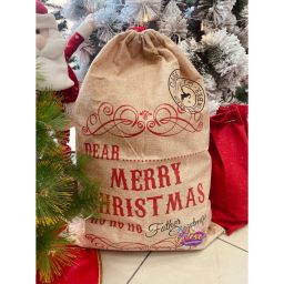 Bolsa navidad de arpillera