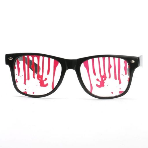 Lentes con sangre