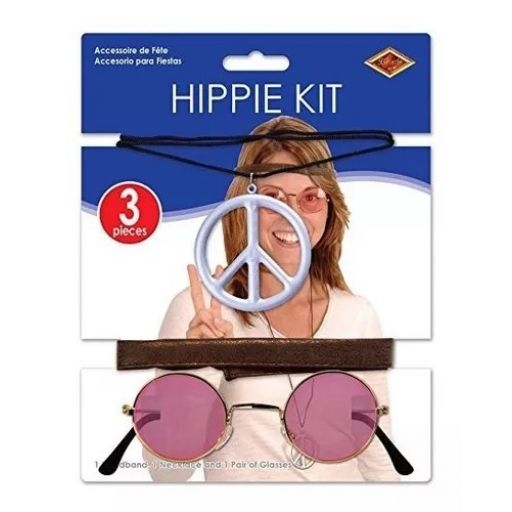 Set hippie Collar y lentes